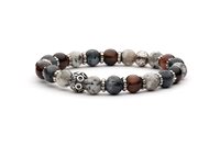 Pulsera Antracite Big Chic in Piedras semipreciosas Pietre dure B36 YBRIS - B36 YBRIS